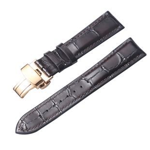 德国莫勒表带格拉苏蒂牛皮硅胶底蝴蝶扣男表链配件真皮防水防臭20