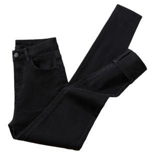 黑色牛仔裤女2025年秋冬新款高腰薄绒显瘦修身紧身加绒小脚铅笔裤