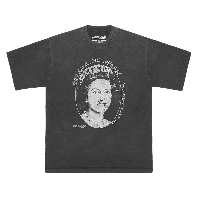 Sex Pistols T恤 God Save The Queen性手枪水洗长袖短袖 T-Shirt