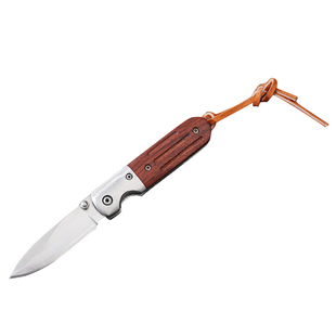 5cr家用折叠刀红檀木迷你小刀吃手把肉刀野外熟食刀具便携户外刀