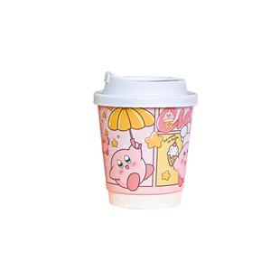 一次性咖啡奶茶豆浆热饮纸杯简约风高档双层加厚带防漏盖10oz中空