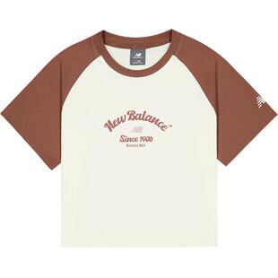 New BalanceNB官方女士短款正肩修身舒适休闲运动短袖T恤NEF22202