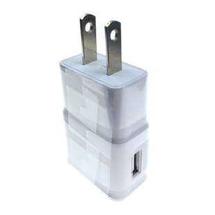 通用手机充电器5v1a2a欧式二脚插头美标两脚扁插头澳规八字脚插头单口USB充电头白色黑色AC100-240V黑色白色H