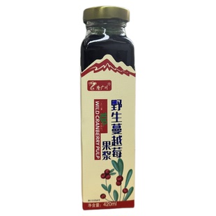 伊春特产小兴安岭隆广川野生蔓越莓果浆 蓝莓果浆420ml*6瓶包邮