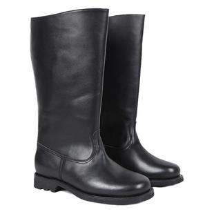 坦克靴羊毛保暖高筒皮靴男套筒头层牛皮长筒马靴阅兵仪仗队马靴冬