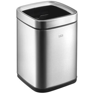 EKO欧式家用客厅卫生间厨房卧室无盖轻奢创意双层不锈钢垃圾桶
