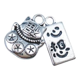 藏银吊坠 DIY手工配饰花托隔片吊坠串珠手链饰品材料银饰小配件