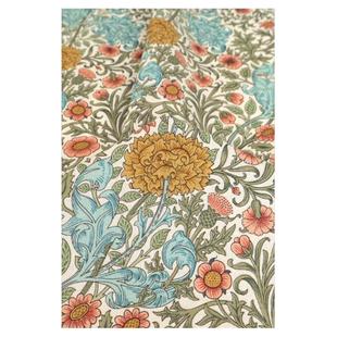 日本进口英国名画联名系列莫里斯60支双股布料卷草花藤舒适手工布