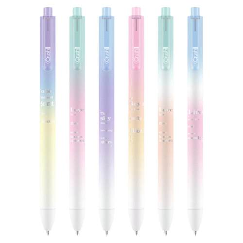 广博st笔头按动中性笔高颜值黑笔速干顺滑黑色签字笔学生专用0.5水性笔碳素笔学生用考试专用女生刷题笔速干