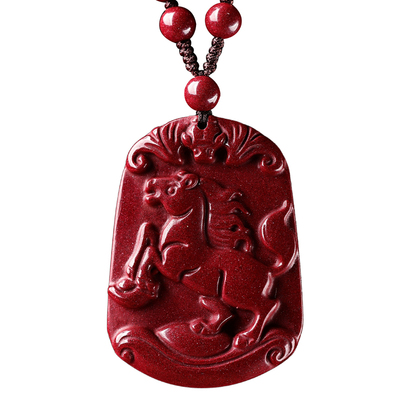 男女朱砂生肖本命年护身符吊坠