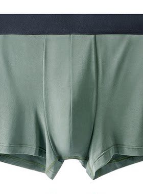 60支莫代尔男士内裤平角中腰车缝