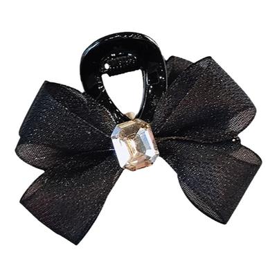 蝴蝶结水钻小号抓夹高级感发夹