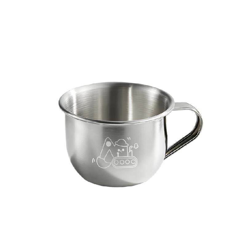 爱贝迪拉316L不锈钢儿童学饮杯75ml小杯冷热皆宜卡通全面洁净家用