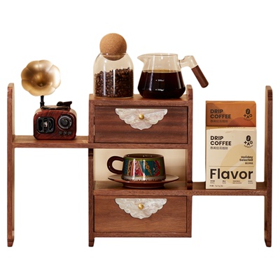 柏年诗实木家用置物架