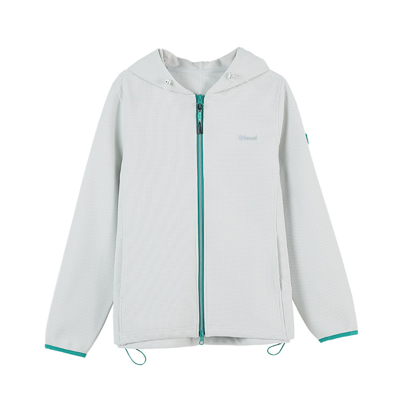 CLOUDSPACE【云禾】华夫格肌理户外正肩连帽拉链外套2026春上衣女