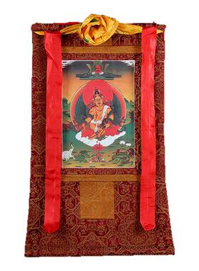 多款唐卡画像西藏手工装裱普瑞德挂画藏式家用财神装饰壁画长90cm