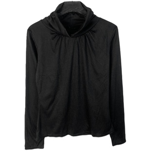 H1007日单新款纯色高领简约打底衫薄款内搭外穿长袖T恤套头上衣