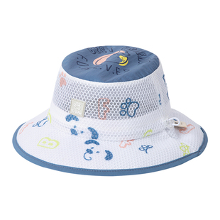 儿童防晒帽宝宝遮阳帽男童帽子夏季薄款太阳帽男孩夏天婴儿渔夫帽
