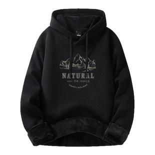 唐狮集团DESSO纯棉卫衣男百搭透气连帽休闲宽松全棉大码打底衫