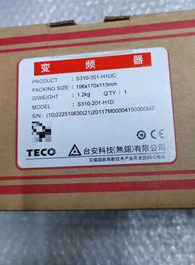 【询价】台安变频器 S310-201-H1DC  0.75kW 适用