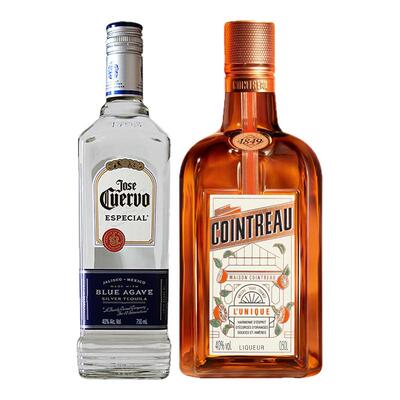 洋酒豪帅银快活龙舌兰700ml君度力娇酒香橙烘焙鸡尾酒500ml双支