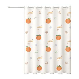 浴室浴帘隔断卫生间免打孔套装淋浴防霉洗澡间防水布门帘窗帘伸缩