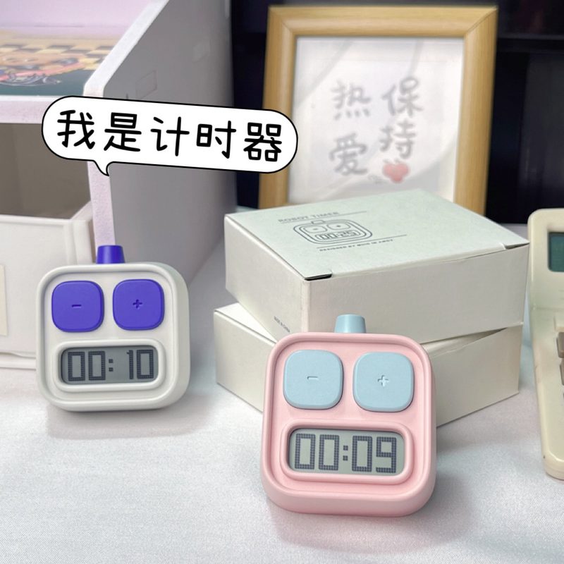 出口新款机器人计时器学生儿童作业倒计时间智能管理器厨房定时跨
