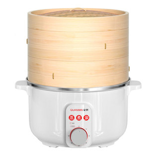 多功能防干烧竹蒸笼电蒸锅多层大容量家用竹香电蒸笼电炖锅电热锅