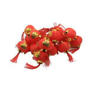 春节假日新春福字灯串过年元宵灯笼 太阳能红灯笼长续航福袋灯串