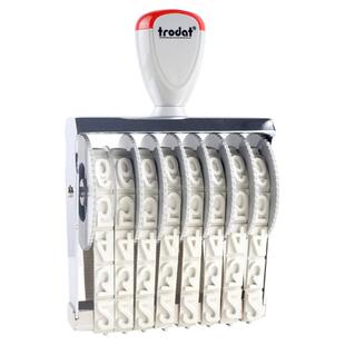 卓达15128数字印章手工号码8位数数字组合印章字高12mm翻转成品章字符组合章盖印长度78mm