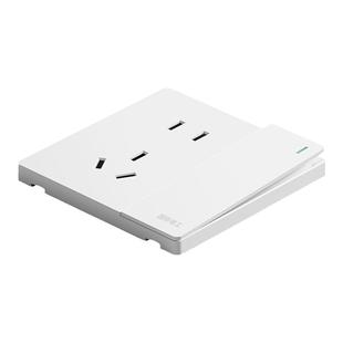 86型家用墙壁暗装一开5五孔USB带开关电源多孔开关16a插座面板