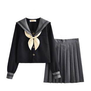 秋季正统六芒星jk制服水手服女装大佬学院风套装软妹裙学生大码男