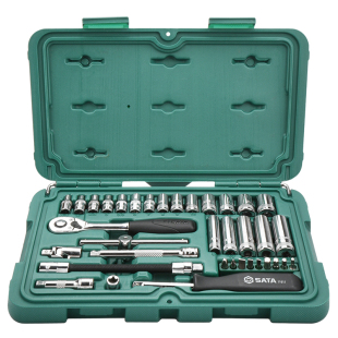 SATA世达小飞汽修套筒组合工具箱套装快速棘轮扳手汽车维修专用