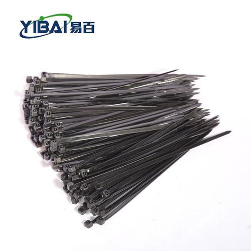 1易百尼龙扎带国标尼龙锁扎*式自带线阻燃环保200mm2.5mm宽3塑料