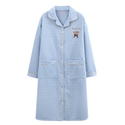 秋冬季加厚夹棉睡裙女