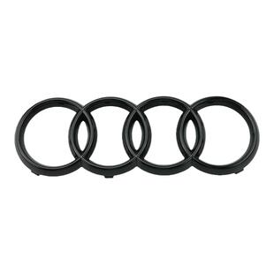 奥迪黑色车标A6L原厂45标55后四驱 40TFSI排量标改装中网四环标贴