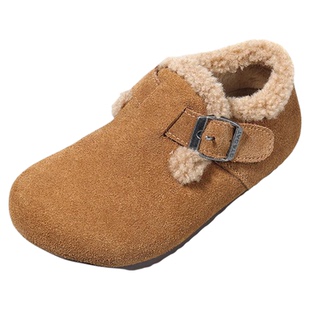 星期六童鞋加绒勃肯鞋女2025冬季新款加厚保暖棉鞋软底防滑毛毛鞋