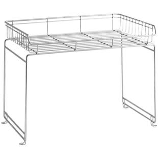 304不锈钢置物架厨房两层收纳架 可叠加使用调料架子日式
