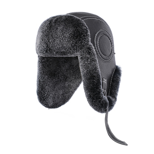 獭兔毛帽子男女冬季真羊皮面护耳加厚保暖皮草雷锋帽飞行休闲帽