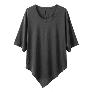 买手店 不规则短袖T恤显瘦鹅蛋领+拖地裤休闲两件套装女夏Q3137