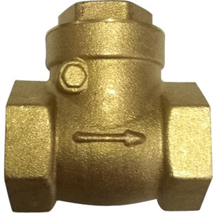 全铜卧式止回阀单向阀止逆阀水泵阀底阀水管水表止回4分6分1寸1/2