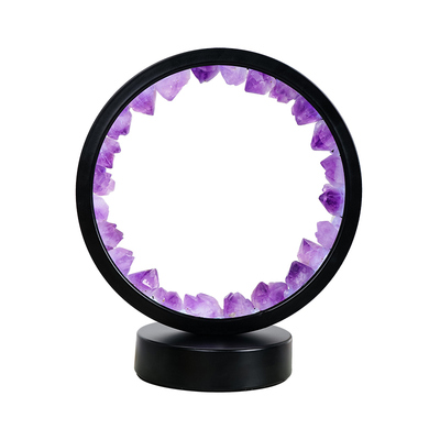 极简摆件矿石桌面床头灯紫水晶