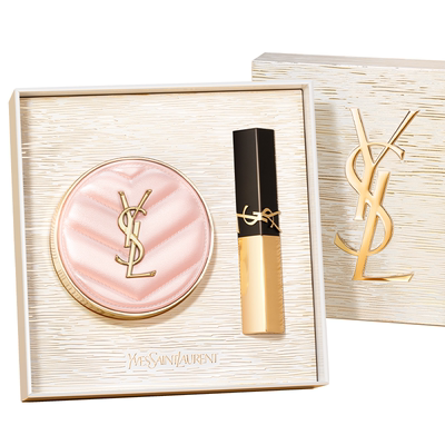 【圣诞礼物】YSL圣罗兰彩妆套装 粉气垫底妆口红小金条礼盒女生