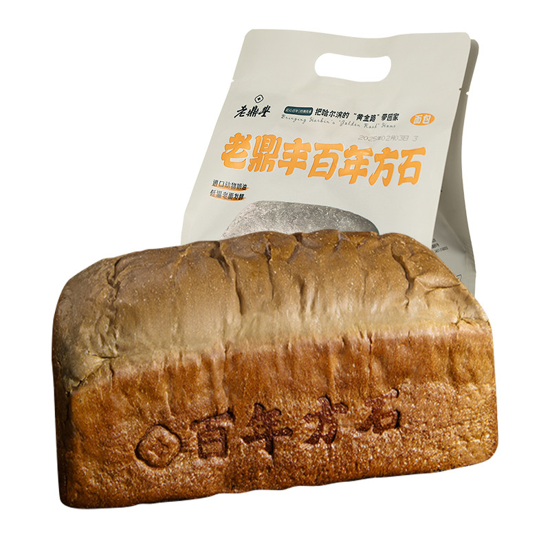 老鼎丰手撕面包吐司百年方石380g
