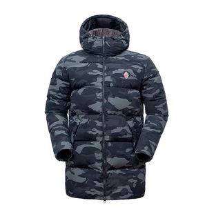 黑冰羽绒服男F8516中长款冬季户外成人防寒服鹅绒