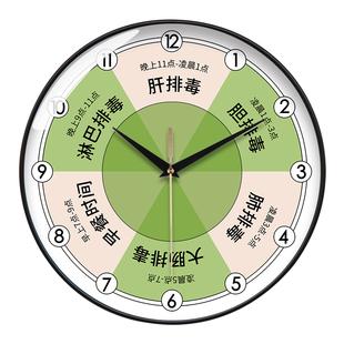 美容院轻奢时钟spa养生会所挂钟静音钟装饰纤瘦美个性DIY电波钟
