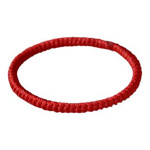 本命年细款金刚结戒指手工编织红绳龙年转运指环尾戒男女情侣叠戴