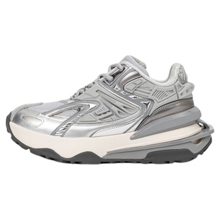 张真源同款变色龙老爹鞋男潮牌小众高级感银白色增高机甲运动鞋女