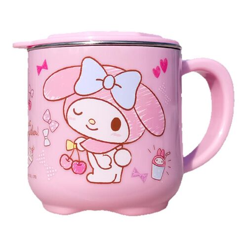 凯蒂猫儿童喝水杯宝宝不锈钢牛奶杯幼儿园迪士尼美乐蒂杯子家用