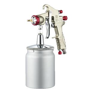 涂岩W-71喷漆枪压送式汽车家具高雾化面漆喷枪W-77气动木器喷漆枪